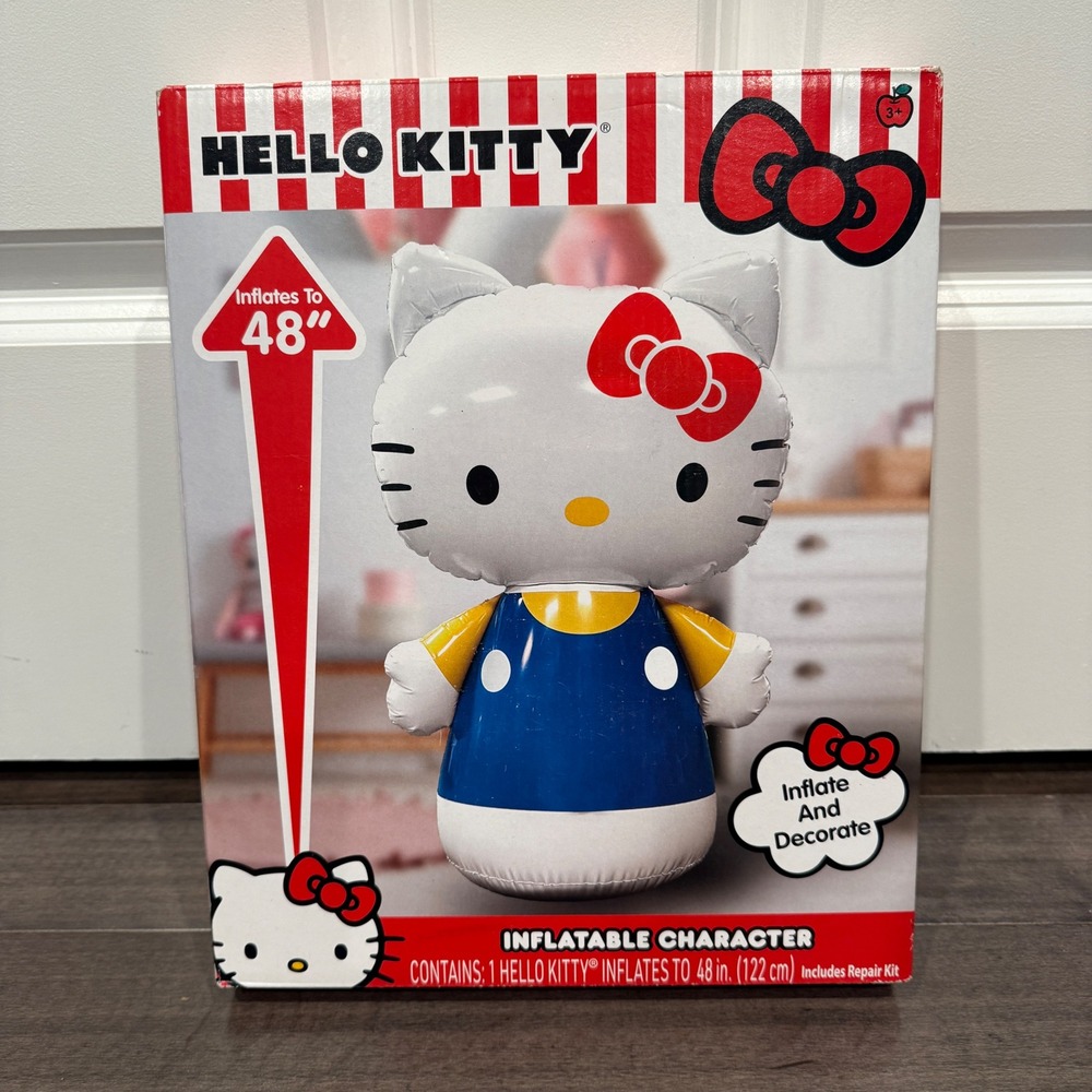 Hello Kitty Sanrio 48 Inch Large Inflatable Character Bop Bag Toy New